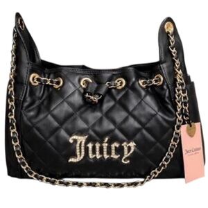 Juicy Couture Black Quilted Chain Shoulder Bag very elegant